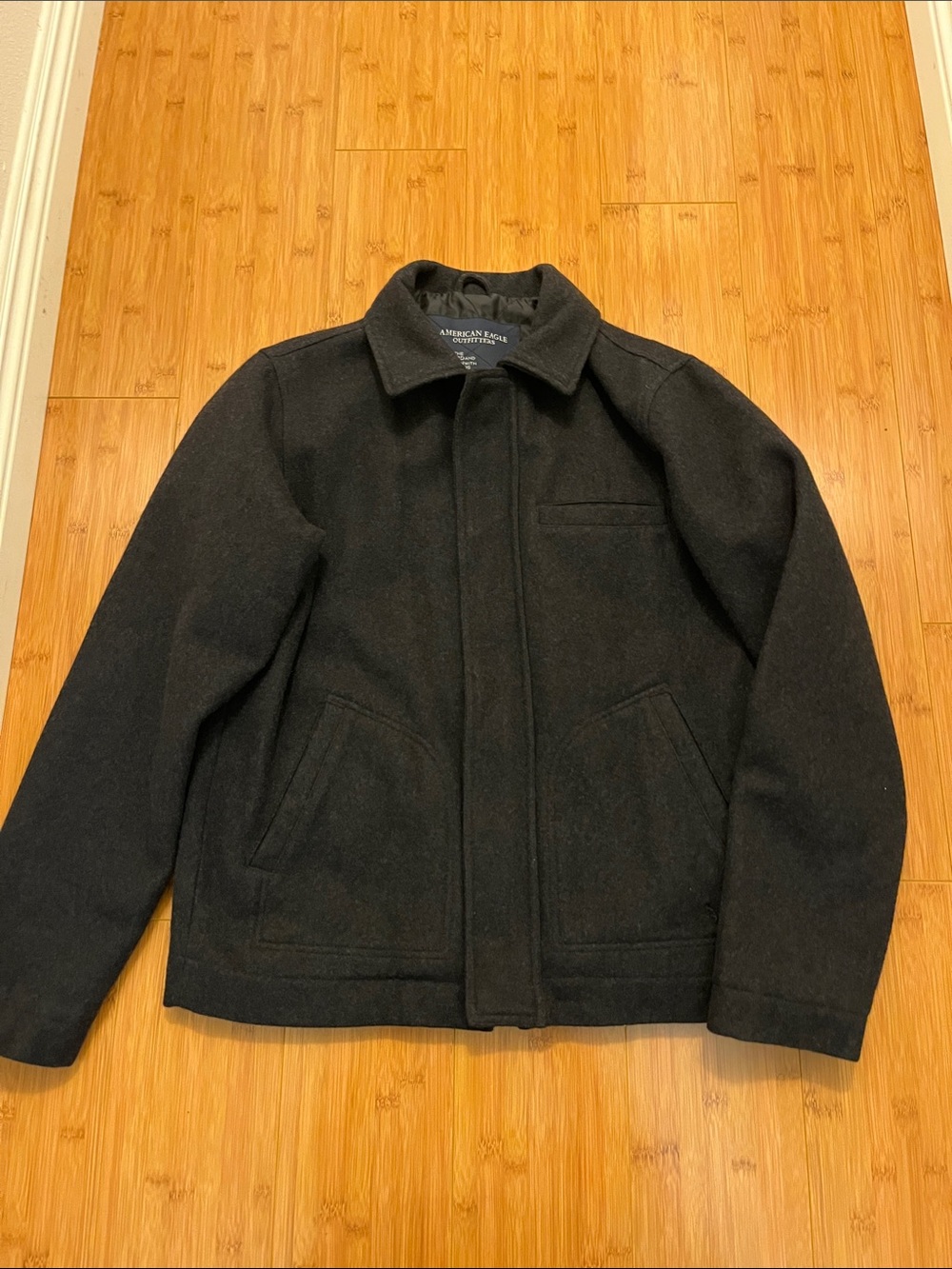 American eagle outfitters zip wool jacket